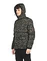U.S. Polo Assn. Denim Co. Men Olive Long Sleeve Camouflage Print Puffer Jacket