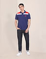 U.S. Polo Assn. Logo Embroidered Colour Block Polo Shirt
