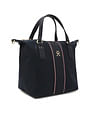 Tommy Hilfiger Solid Blue Nylon Handbags