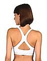 Calvin Klein Underwear Women White Elasticized Strap Logo Racerback Bra