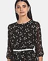 Flying Machine Women Three-Quarter Sleeve Printed Dress
