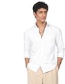 Calvin Klein Men White Pure Cotton Slim Fit Casual Shirt