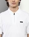 Calvin Klein Zipper Placket Solid Pique Polo Shirt