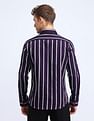 Flying Machine Vertical Striped Satin Shirt