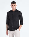 Flying Machine Patterned Jacquard Cotton Shirt