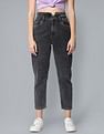 Flying Machine Women High Rise Mom Fit Cropped Jeans