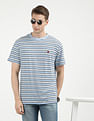 Tommy Hilfiger Badge Horizontal Stripe Cotton T-Shirt