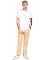 Tommy Hilfiger Men Beige Denton Regular Fit Solid Casual Trousers