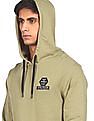 Flying Machine Long Sleeve Solid Hooded Sweatshirt