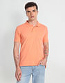 Flying Machine Solid One Pocket Polo Shirt