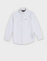 Tommy Hilfiger Kids Boys Solid Regular Fit Seersucker Shirt