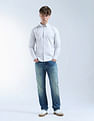 Flying Machine Vertical Striped Oxford Original Shirt