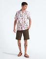 Flying Machine Giza Cotton Abstract Print Shirt