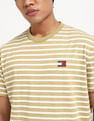 Tommy Hilfiger Logo Striped Regular-Fit Cotton T-Shirt