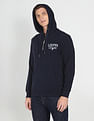 U.S. Polo Assn. Denim Co. Concealed Placket Solid Hooded Sweatshirt
