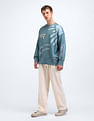 Flying Machine Graphic Printed Oversized Fit Sweatshirt