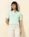 U.S. Polo Assn. Women Regular Fit Solid Polo Shirt