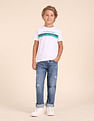 U.S. Polo Assn. Kids Boys Horizontal Striped Regular Fit T-Shirt