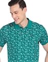 AD by Arvind Cotton Floral Print Polo Shirt
