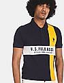 U.S. Polo Assn. Embroidered Logo Colour Block Polo Shirt