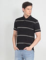 Arrow Mercerised Cotton Horizontal Stripe Polo Shirt