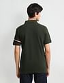Arrow Sports Striped Tape Solid Polo Shirt