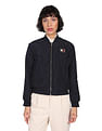 Tommy Hilfiger Men Red And Navy Reversible Polyester Bomber Jacket