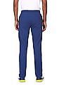 U.S. Polo Assn. Men Blue Elasticized Waist Solid Track Pants