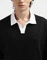 Calvin Klein Open Collar Polo Sweatshirt
