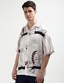 Tommy Hilfiger Cuban Collar Abstract Print Shirt