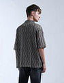 Flying Machine Oversized Fit Self Design Chevron Shirt