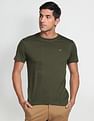 Arrow Sports Patterned Knit Mercerised Cotton T-Shirt
