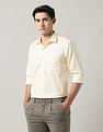 Arrow Textured Manhattan Slim Fit Autopress Shirt