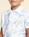 U.S. Polo Assn. Kids Boys All Over Printed Regular Fit Polo Shirt