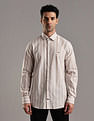 Tommy Hilfiger Striped Regular Fit Plain Woven Shirt