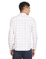 Flying Machine Abstract Print Pure Cotton Shirt