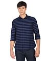 Flying Machine Horizontal Stripe Cotton Twill Shirt