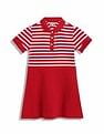 Tommy Hilfiger Kids Girls Striped Slim-Fit Cotton Dress