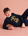 U.S. Polo Assn. Kids Brand Print Crew Neck Sweater