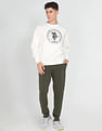 U.S. Polo Assn. Denim Co. Metallic Logo Ribbed Neck Sweatshirt
