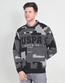 U.S. Polo Assn. Denim Co. Crew Neck Brand Patterned Sweater