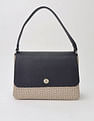 Tommy Hilfiger Logo Beige Pvc Hand Bag