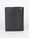 Calvin Klein Solid Black Leather Bi-Fold Wallet