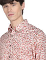 Flying Machine Abstract Print Cotton Shirt