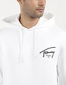 Tommy Hilfiger Graphic Signature Print Hood Sweatshirt