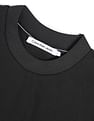 Calvin Klein Women Black Short Sleeve Brand Tape Crop T-Shirt