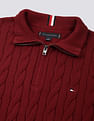 Tommy Hilfiger Cotton Cable Mock Neck Sweater