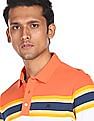 Aeropostale Men White Short Sleeves Colour Blocked Polo Shirt