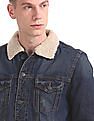 Aeropostale Sherpa Lined Denim Trucker Jacket