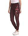 Aeropostale Floral Embroidered Drawstring Waist Lounge Pants